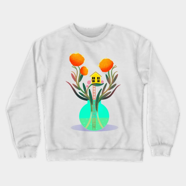 Surreal house Crewneck Sweatshirt by Mjdaluz